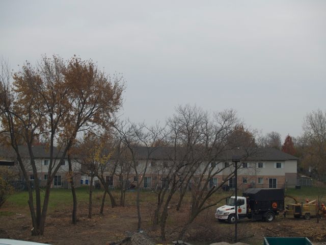 birds eye view of back of lot