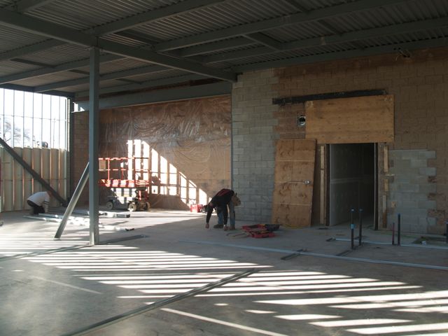 getting the stud wall bases laid out and installed