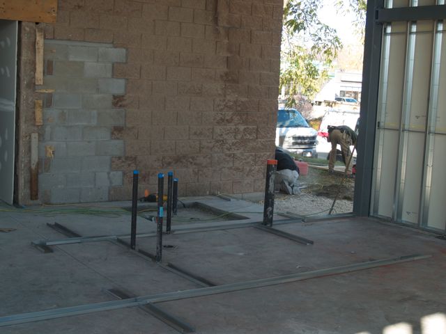 getting the stud wall bases installed